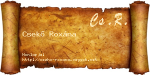 Csekő Roxána névjegykártya