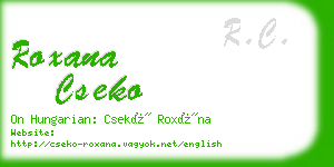 roxana cseko business card